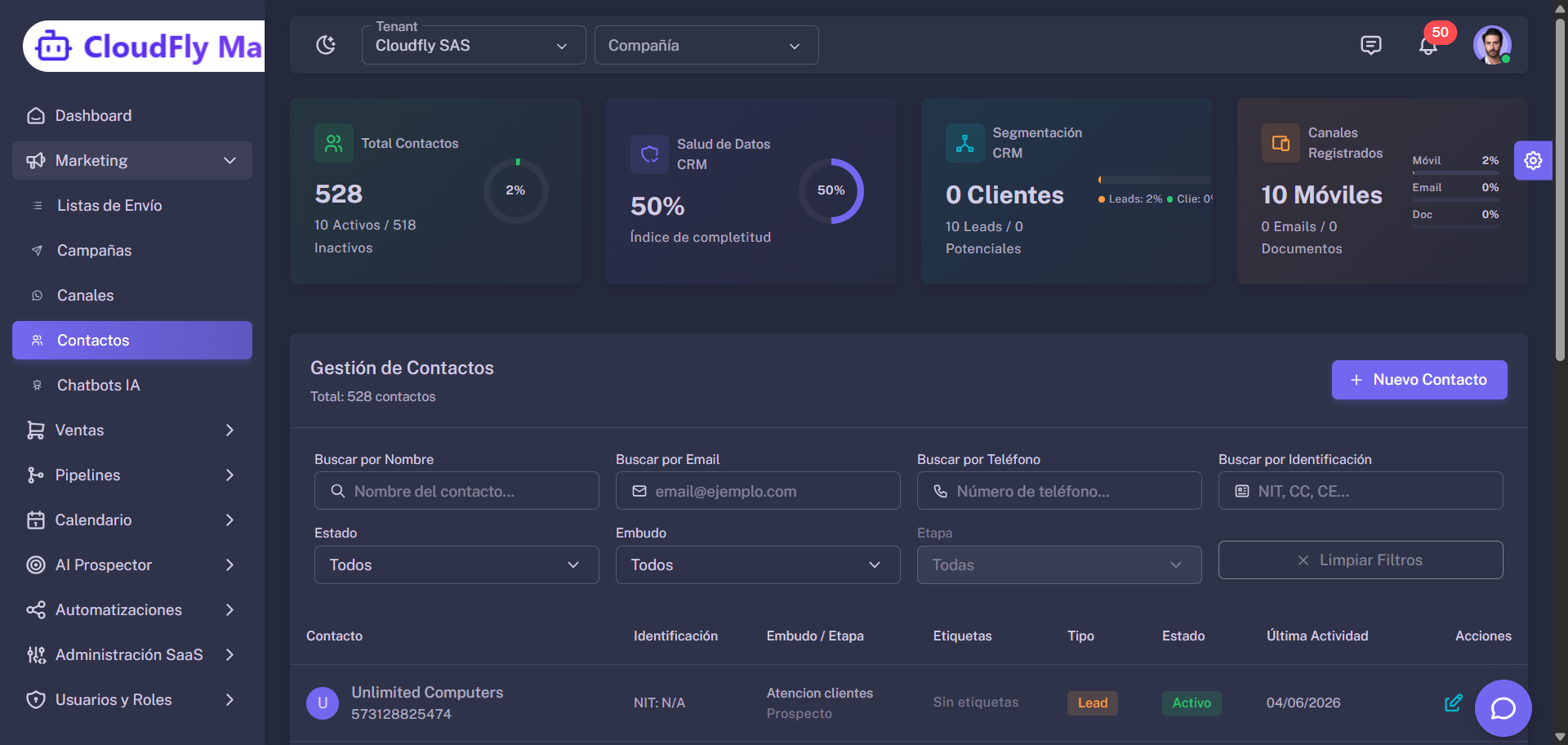 Builder Visual Automatizaciones Cloudfly